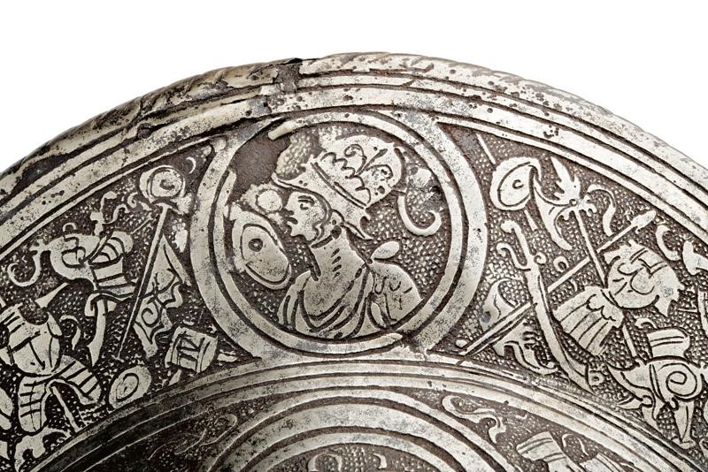Morione, Bel morione inciso, ferro, Italia, 1570-1580