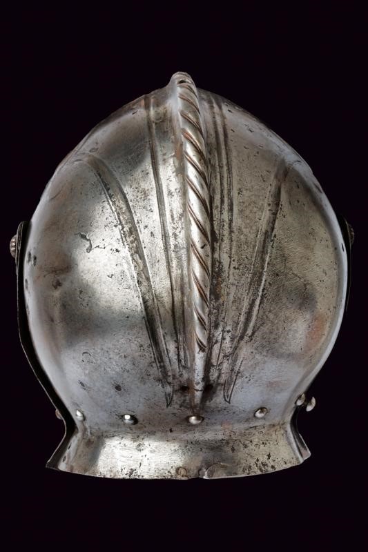 Elmo chiuso inciso, Germania del Sud, circa 1540