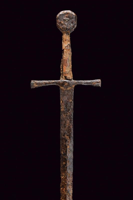 Spada da cavaliere, XIV Sec., Francia, lunghezza 116.5 cm