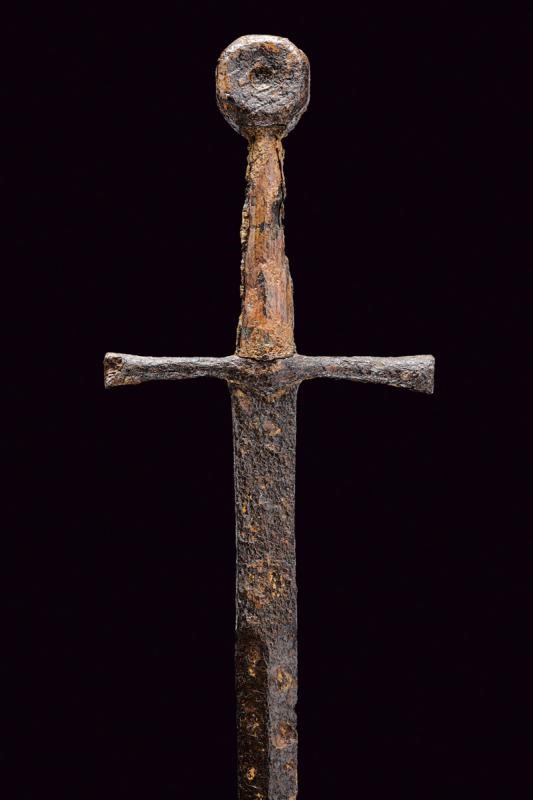 Spada da cavaliere, XIV Sec., Francia, lunghezza 116.5 cm