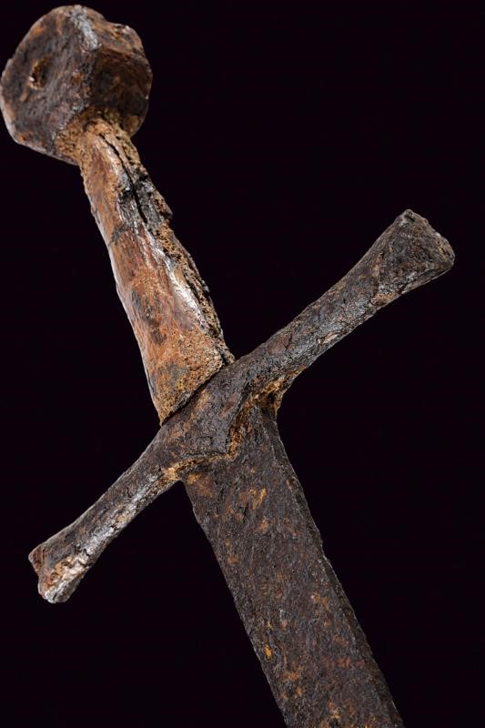 Spada da cavaliere, XIV Sec., Francia, lunghezza 116.5 cm