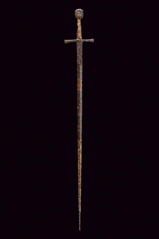 Spada da cavaliere, XIV Sec., Francia, lunghezza 116.5 cm