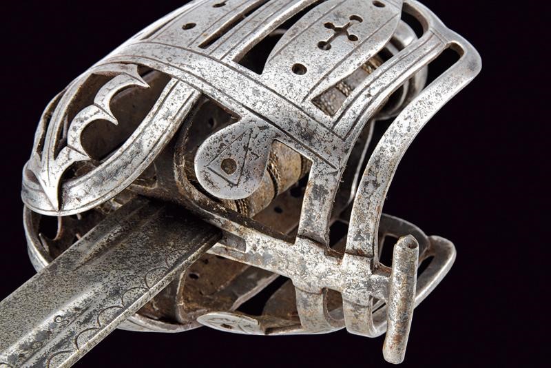 Spada a gabbia (Claymore) scozzese, circa 1745
