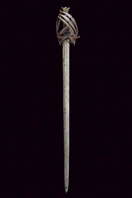 Schiavona, lama dritta a due fili del XVII secolo, Veneto