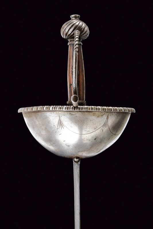 Spada a tazza, Italia o Spagna, Seconda metà del XVII Secolo