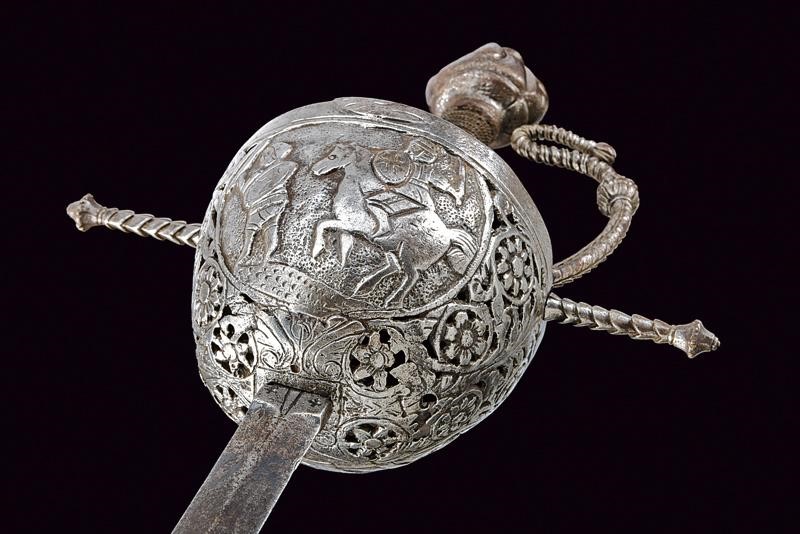 Spada a tazza, tecnica spagnola, XVII secolo