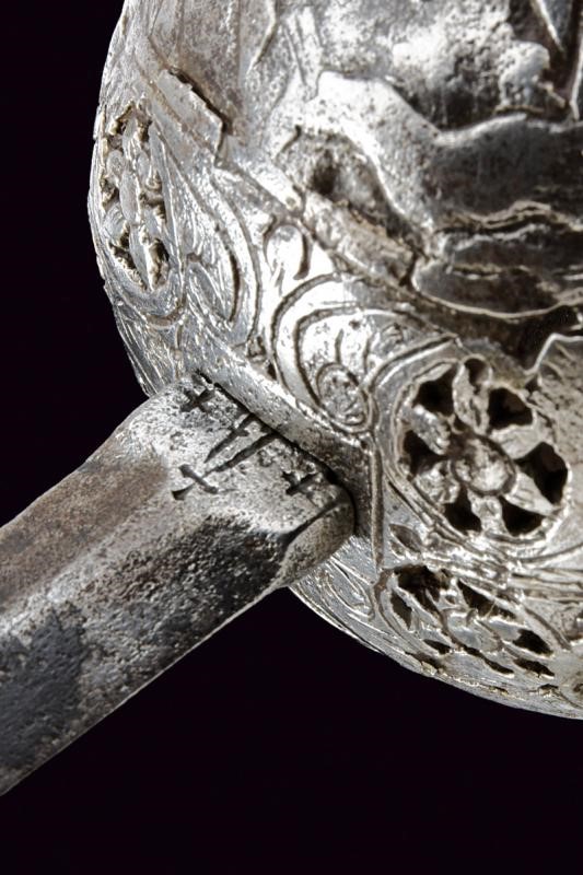 Spada a tazza, tecnica spagnola, XVII secolo