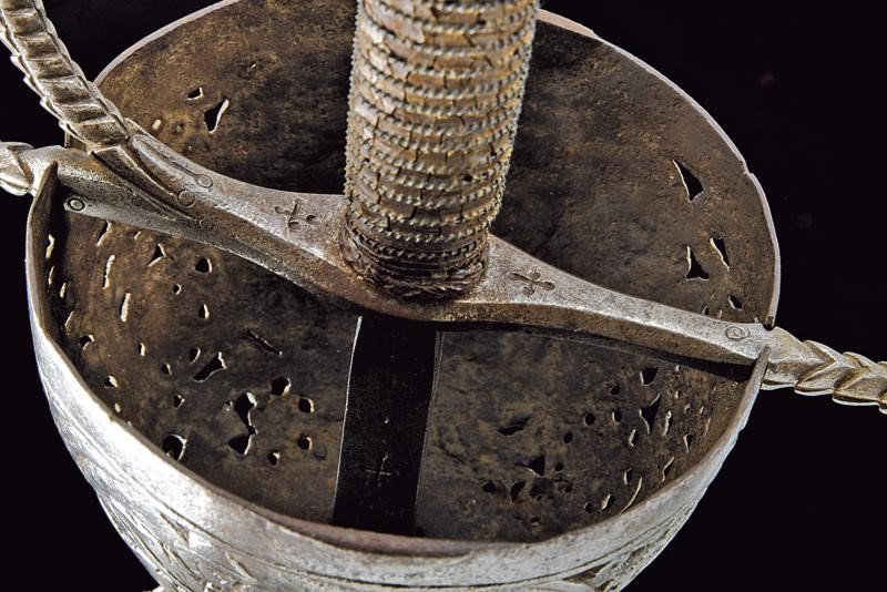Spada a tazza, tecnica spagnola, XVII secolo