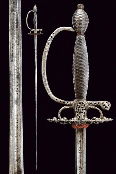 Spadino composito, ferro, lunghezza 101.5 cm, fine del XVIII Secolo