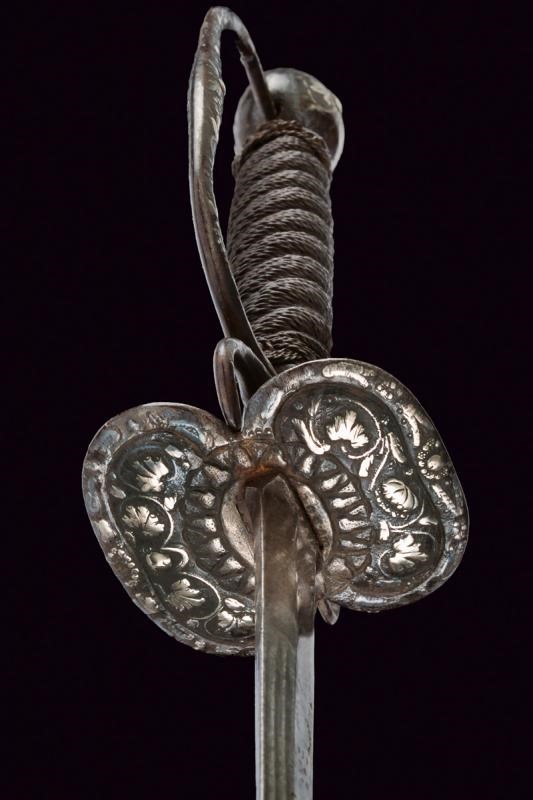 Spadino da paggio ageminato in argento, Europa, 1700 circa