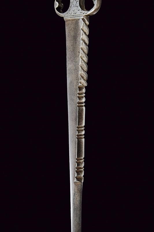 Daga spagnola, 1700 circa, in ferro e legno, lunghezza 57 cm