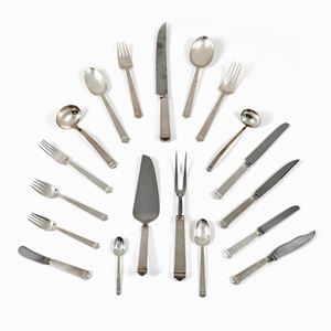 A rare sterling cutlery service, Tiffany & Co., with box