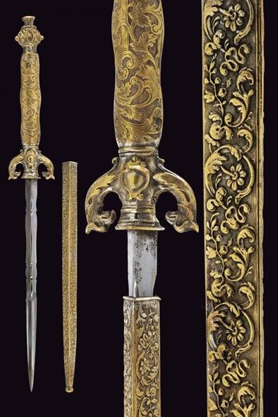 Stiletto con fodero, Francia, circa 1860