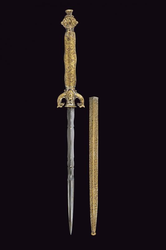 Stiletto con fodero, Francia, circa 1860