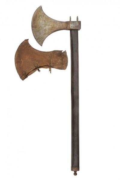 Ascia da zappatori, Ferro forgiato, lunghezza 109 cm, XIX Secolo