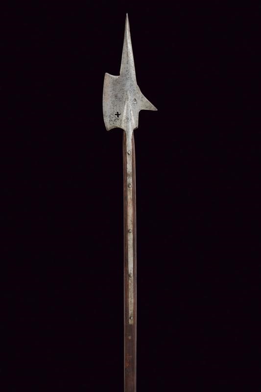 Alabarda di Sempach, ferro svizzero, metà XVII secolo, altezza 210,5 cm