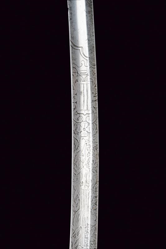 Sciabola da ufficiale fuori ordinanza, Austria, Terzo quarto del XIX secolo, lunghezza 97 cm.