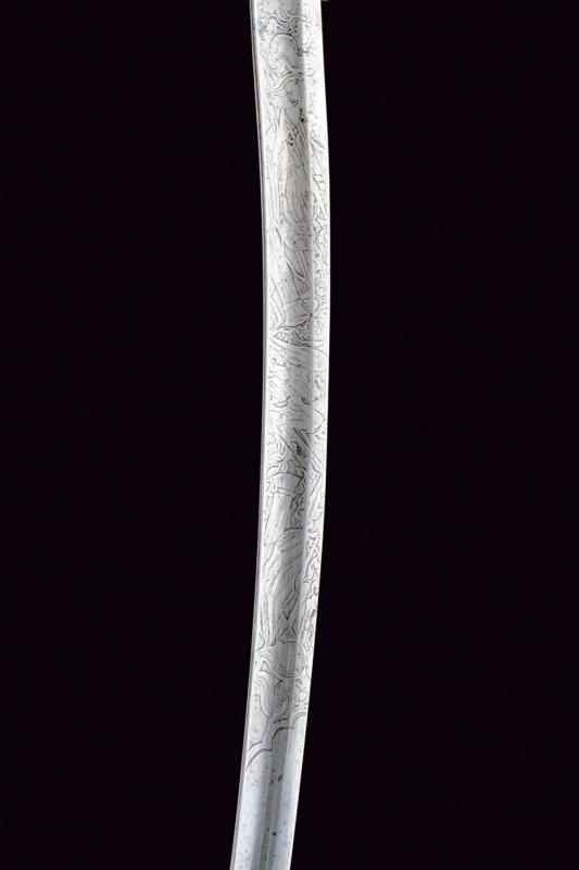 Sciabola da ufficiale fuori ordinanza, Austria, Terzo quarto del XIX secolo, lunghezza 97 cm.