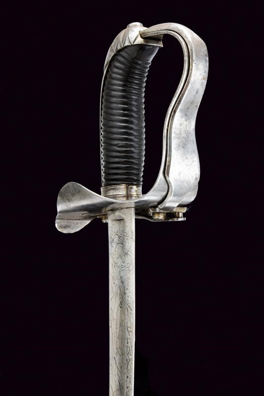 Sciabola da ufficiale fuori ordinanza, Austria, Terzo quarto del XIX secolo, lunghezza 97 cm.