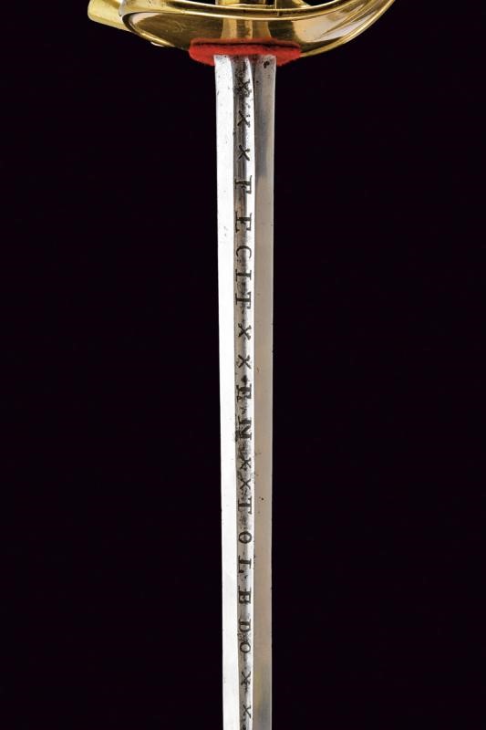 Spada da ufficiali Mod. 1833 'Albertina', Regno di Sardegna, lunghezza 97.5 cm, prima metà del XI...