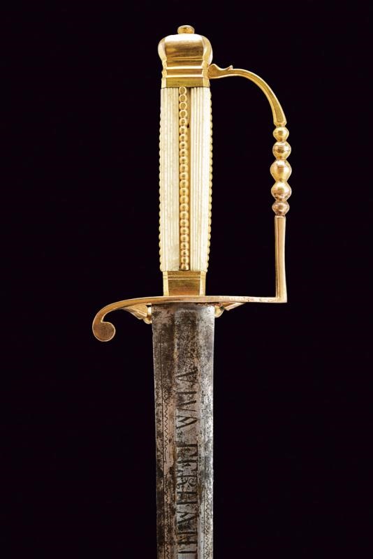 Spada di marina per alto ufficiale, Regno di Napoli, 1810 circa