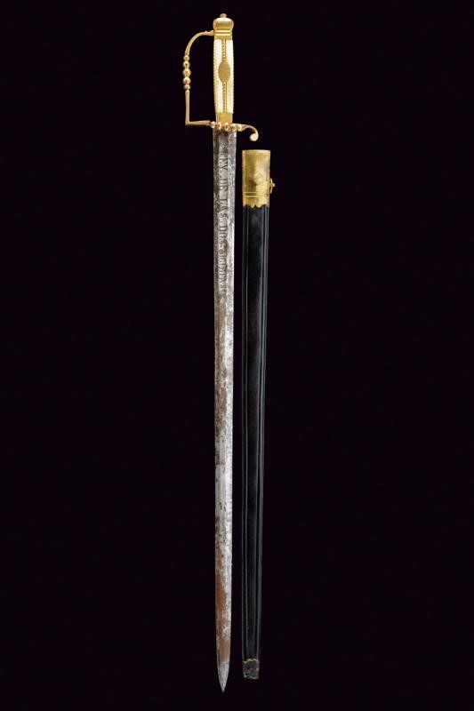 Spada di marina per alto ufficiale, Regno di Napoli, 1810 circa