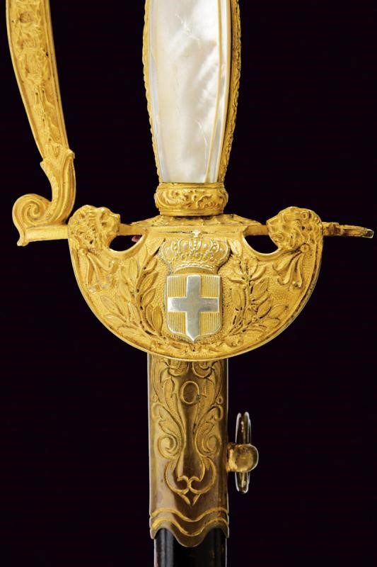 Spadino da funzionario, Regno d'Italia, lunghezza 87.8 cm, Terzo quarto del XIX Secolo
