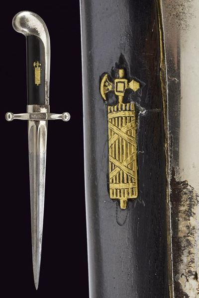 Pugnale Mod. 1923 per ufficiali MVSN, Regno d'Italia, lunghezza 31,7 cm