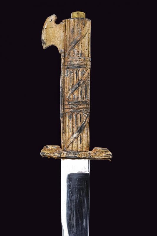 Pugnale 'Fideliter', metallo bruno, lunghezza 28,8 cm, Italia, secondo quarto del XX Secolo