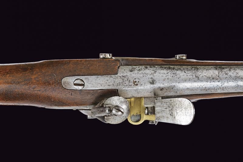 Pistola a pietra focaia da cavalleria, tecnica Brescia, lunghezza 35,5 cm, primo quarto del XIX s...