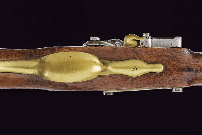 Pistola a pietra focaia da cavalleria, tecnica Brescia, lunghezza 35,5 cm, primo quarto del XIX s...