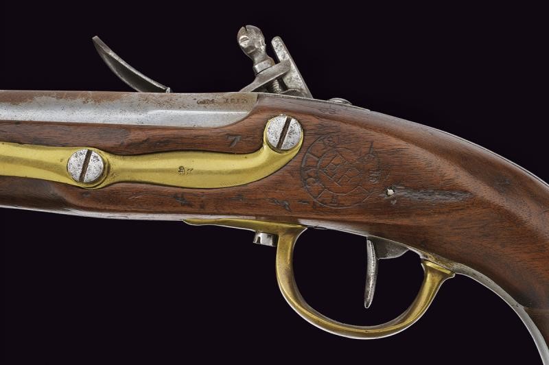Pistola a pietra focaia Mod. AN XIII, Piemonte, 1813
