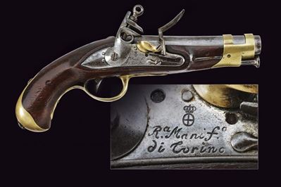 Pistola a pietra focaia dei Carabinieri Reali, Piemonte, primo quarto del XIX secolo