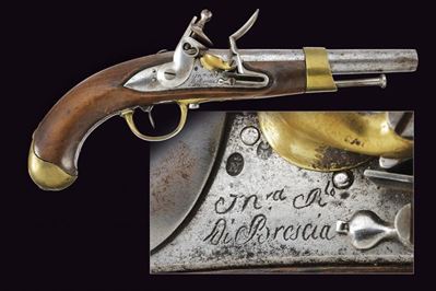 Pistola a pietra focaia, Modello AN XIII, Brescia, 1813