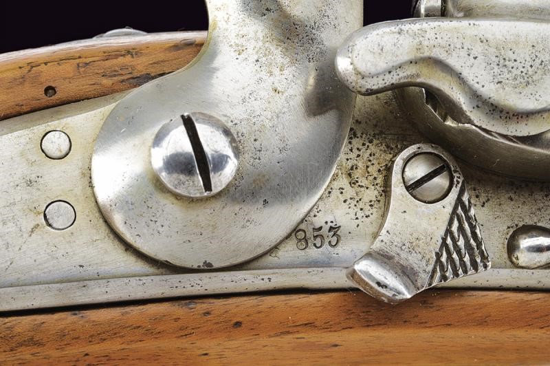 Pistola da cavalleria Austriaca Mod. 1851 con sistema Augustin e sicura esterna, 1853