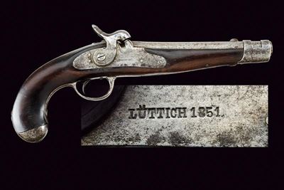 Pistola a luminello da cavalleria, Liegi, 1851