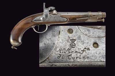 Pistola da cavalleria ridotta a luminello, Regno di Sardegna, Secondo quarto del XIX Secolo