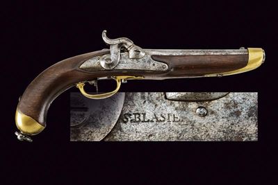 Rara pistola a luminello da cavalleria, St. Blasien, metà XIX secolo