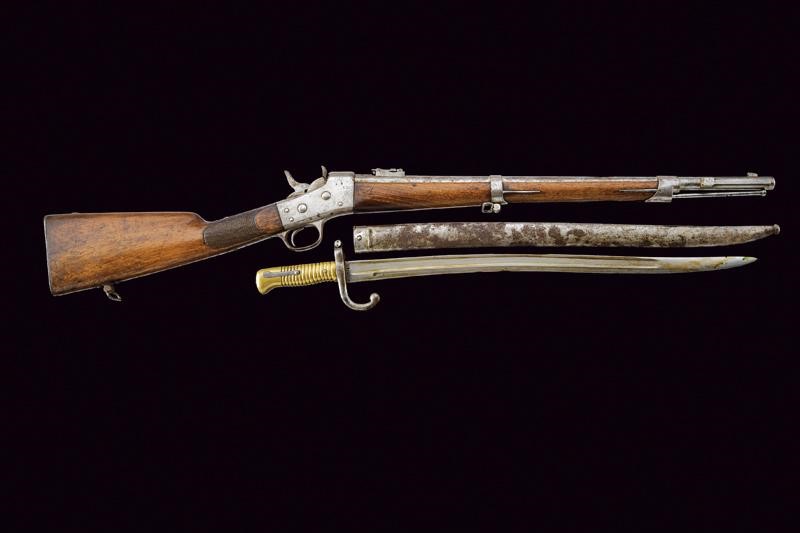Moschetto da artiglieria Pontificia, Remington Rolling Block Mod. 1868, con baionetta