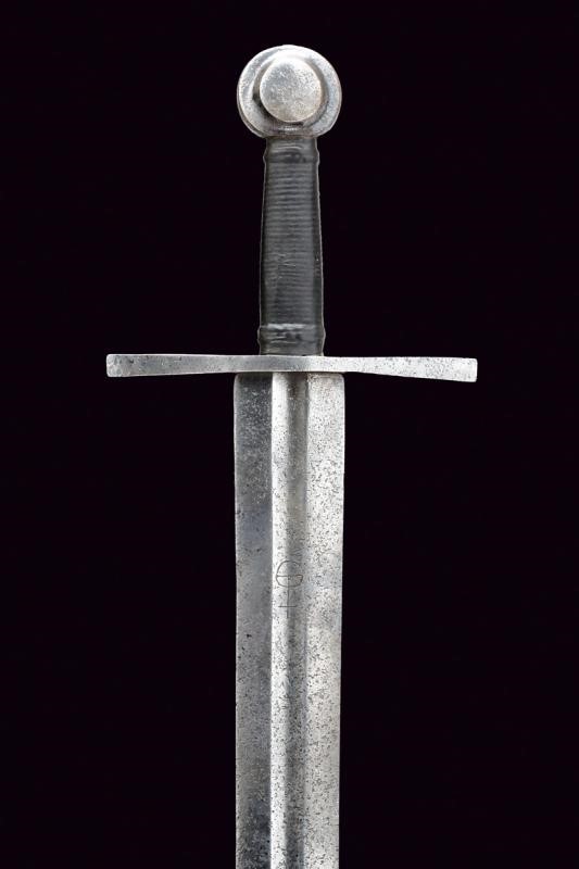 Spada da cavaliere tedesca in stile del XII secolo, lunghezza 100.8 cm, XIX secolo