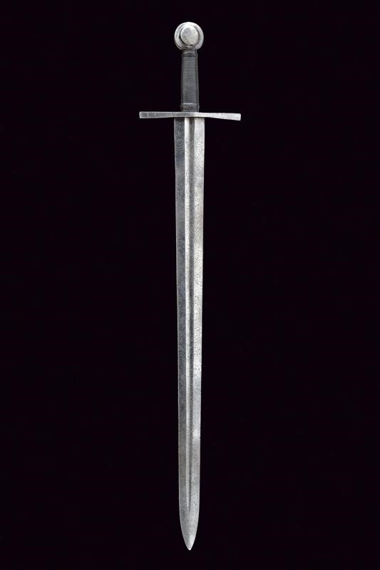 Spada da cavaliere tedesca in stile del XII secolo, lunghezza 100.8 cm, XIX secolo