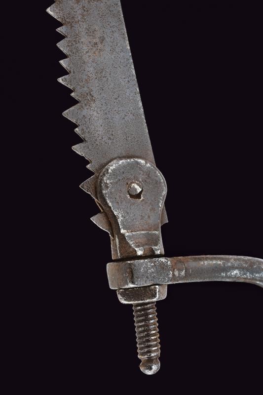 Sega da amputazione da campo, ferro, Italia, lunghezza 52 cm, Fine XVII - Inizio XVIII Sec.