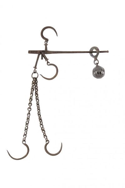 Stadera in ferro a doppia portata, XIX secolo, 32.5 cm