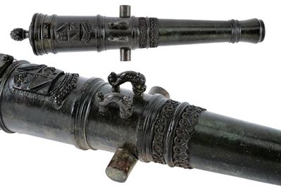 Olanda, Canne in bronzo datata 1691