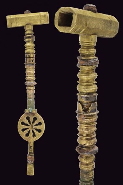 Chiave a ruota, bronzo e ferro, XVII secolo