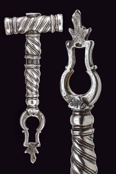 Chiave a ruota, ferro, XVIII Secolo, lunghezza 13.5 cm