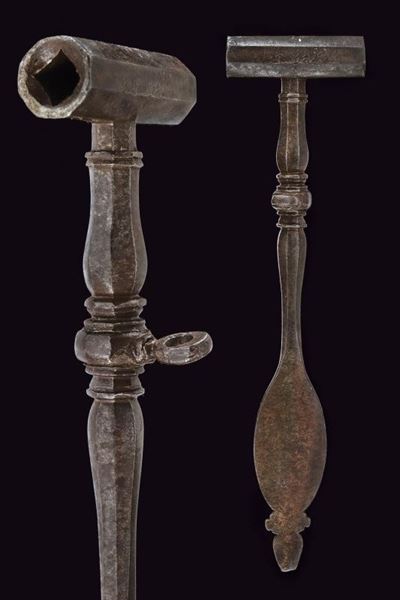 Chiave a ruota, ferro, Italia, lunghezza 21.5 cm, primo quarto del XVII secolo
