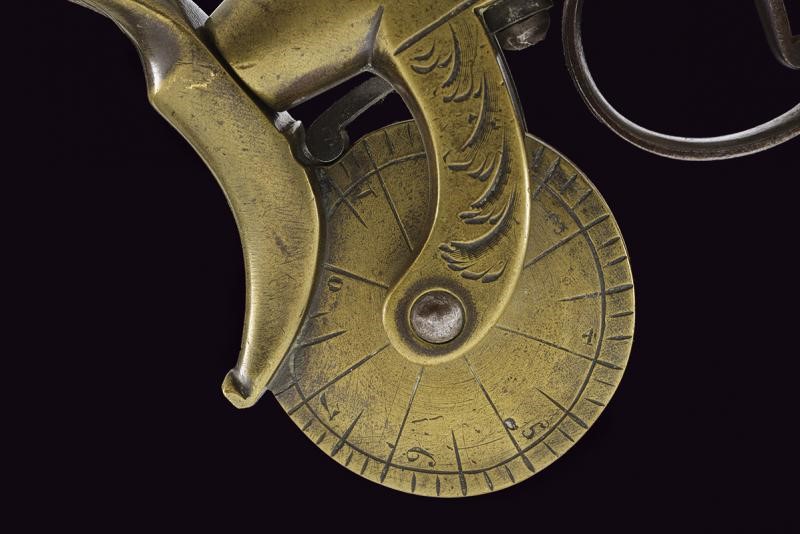 Provapolvere a luminello, ottone, lunghezza 15 cm, metà del XIX secolo
