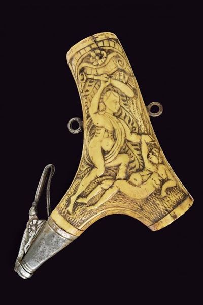 Fiasca da polvere in corno, Germania, XVII Secolo