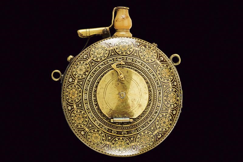 Fiasca da polvere con bussola, Germania, 1620 circa